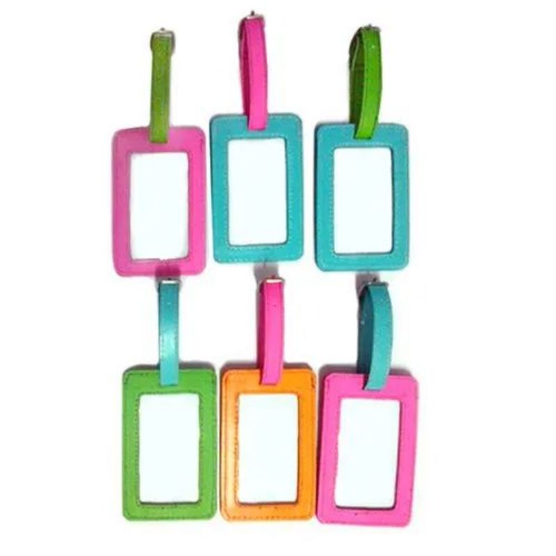 Printed Pu Leather Luggage Tag For Vacation