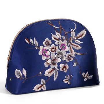 Oyster Shaped Silk-like Large Cosmetic Bag with...