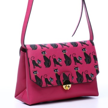 Printed Vegan Leather Flap Women Shoulder Bag