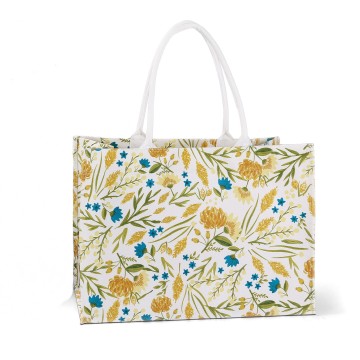 Printed Canvas Shoulder Tote Shopper