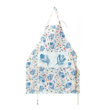 Hand Block Printed Cotton Canvas Chef’s Apron