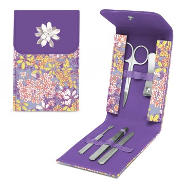 Mini Travel Manicure Set In Vegan Leather Cover