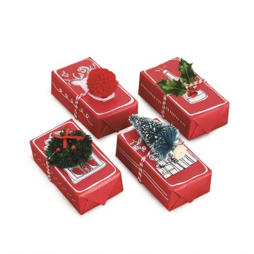 Holiday wreath Scent Soap Asst 4 Festive Designs