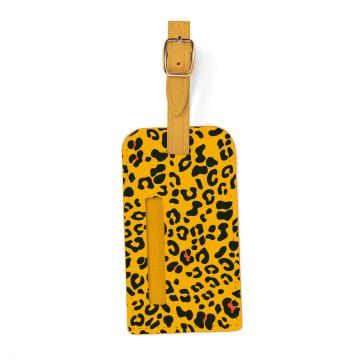 Printed Faux Leather Luggage Tag For Women