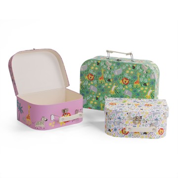 Decorative Animal Pattern Suitcase Set 2pcs
