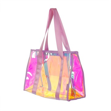 Iridescent TPU Large Beach Tote Bag
