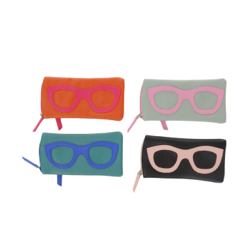 PU Leather Eyeglass Case With Eyeglass Design