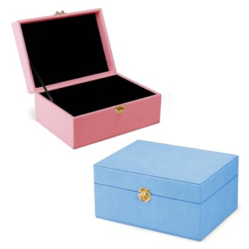 Faux shagreen jewelry storage box
