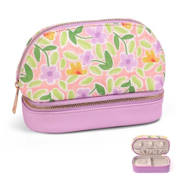 Dual Jewelry Case and Make Up Bag
