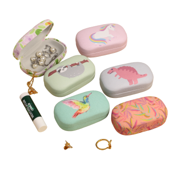 Printed Hard Shell Mini Travel Accessories Case