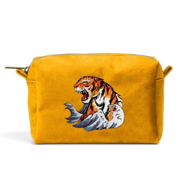 Velvet embroidery cosmetic bag