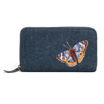 Canvas embroidery women's wallet