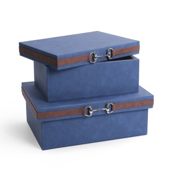 Horse country stirrup vegan leather box