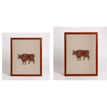 Embroidered OX Art Frame