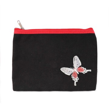 Canvas embroidery zipper pouch
