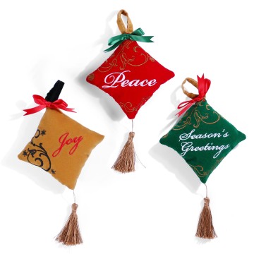 Christmas tree embroidery ornament pillow