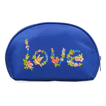 Embroidered LOVE Cosmetic Bag