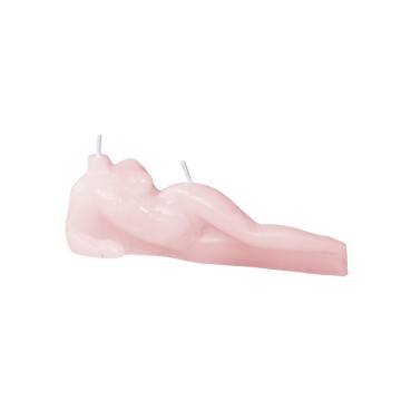 Reclining nude figure candle