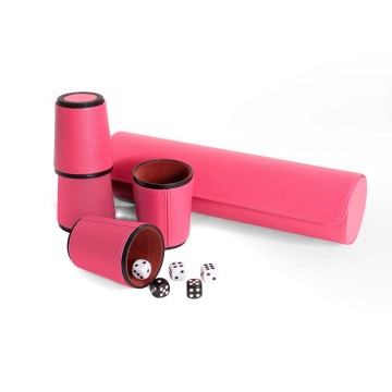 Vegan leather dice cup set