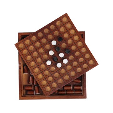 Wooden Reversi strategy board game