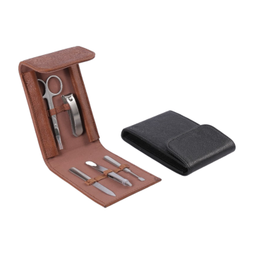 Men's Mini Travel Manicure Set In Vegan Leather...