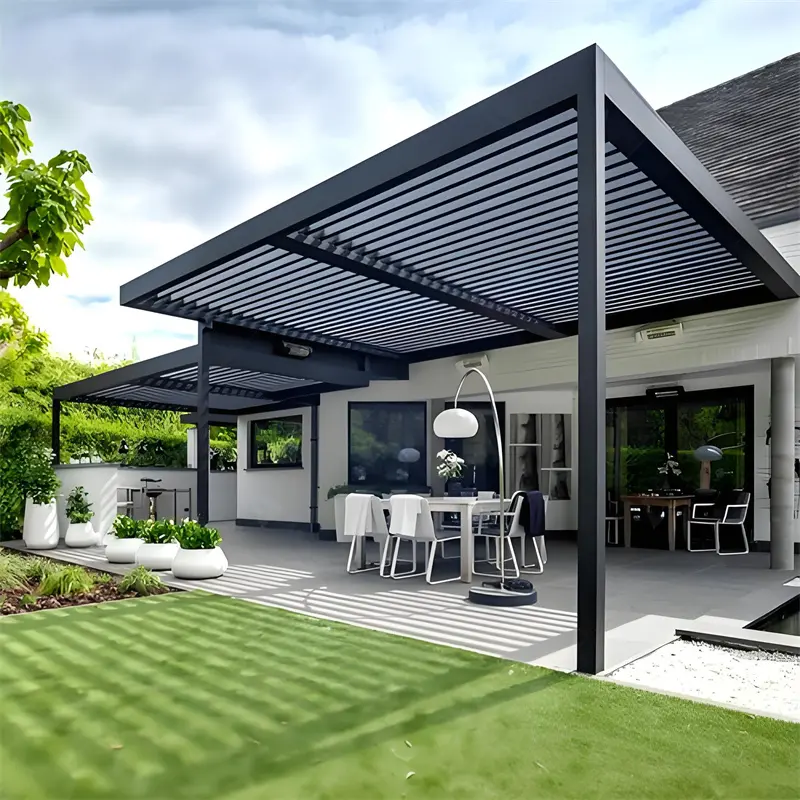 JL Aluminum Pergola Motorized Aluminium Outdoor Louvered Pergola
