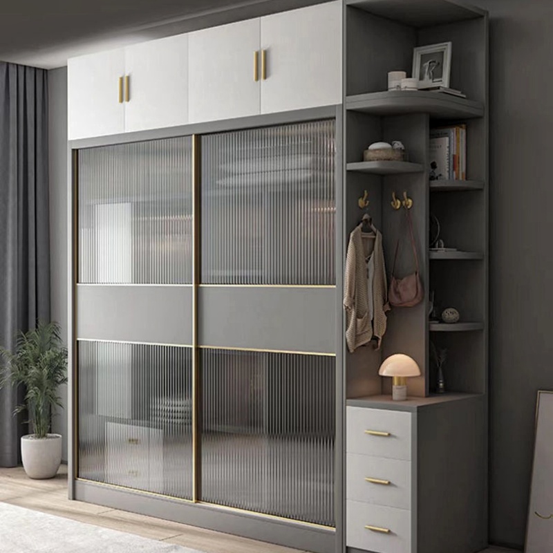 JL Aluminum sliding door profiles wardrobe aluminium profile