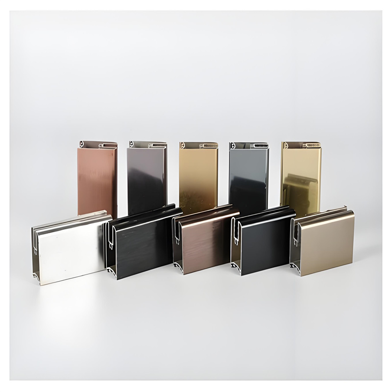 JL extrusion aluminium profiles powder coating sprayed, wood grain, brushed Surface treatment