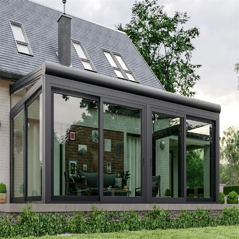 JL modern curved glass roof sunroom buildable house sunroom
