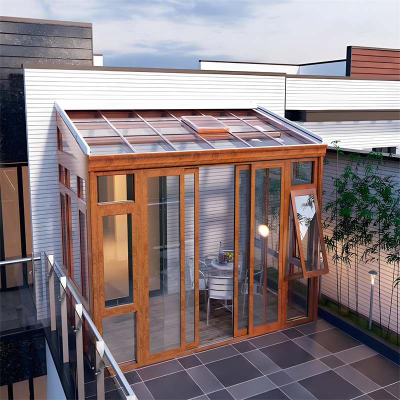 JL Aluminum outdoor glass house Tempered extension sunroom constant temperature sunrooms