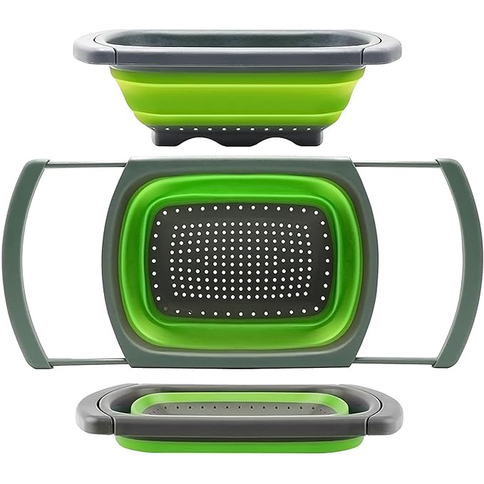 Adjustable silicone collapsible Colander (1)lx7