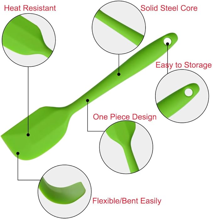 Voedselveilige siliconenrubberspatel (8)w