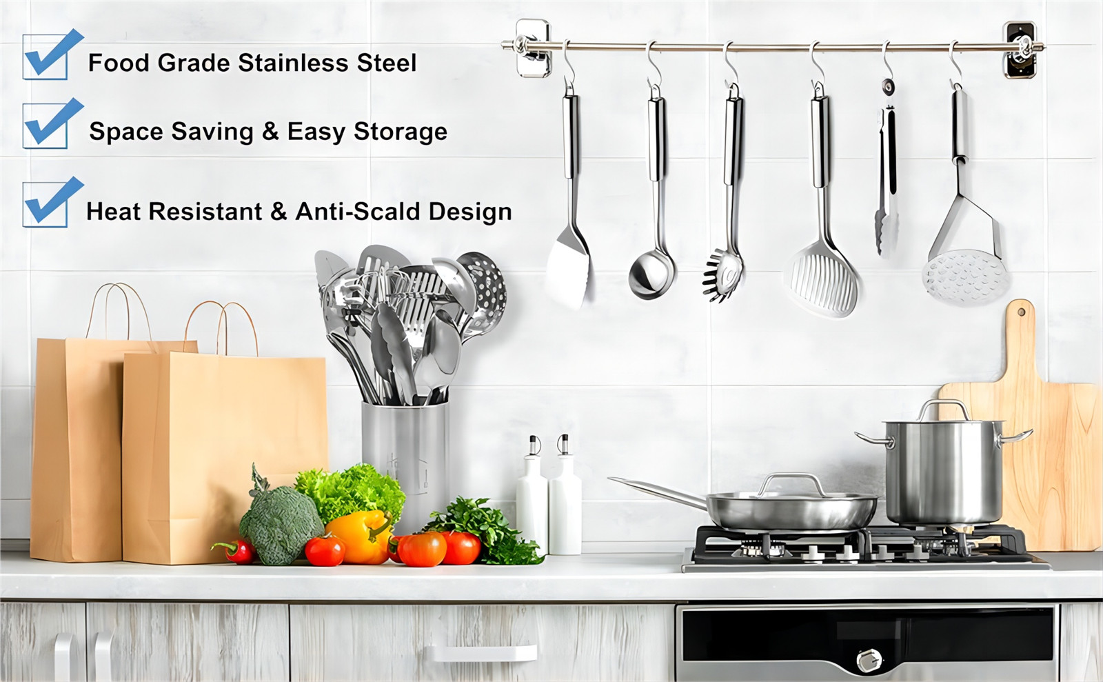 Stainless Steel Kitchen Tool Set (10)85o