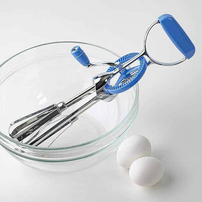 Stainless Steel Rotary Manual Hand Whisk Egg Beater (5)h8r