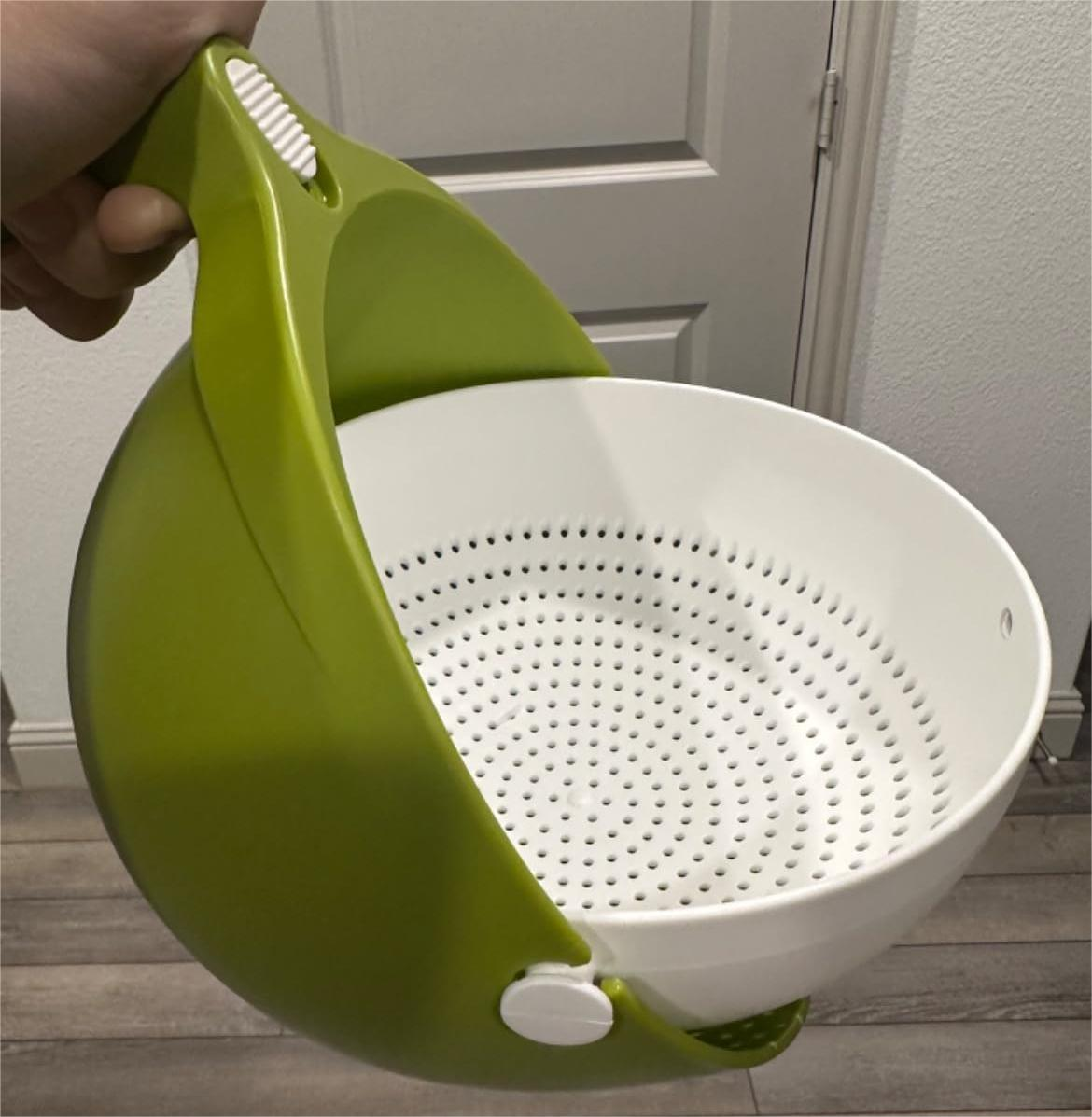 Colander Boleh Diputar dengan Mangkuk Basuh untuk Buah-buahan dan Sayur-sayuran 1 (6)5c9