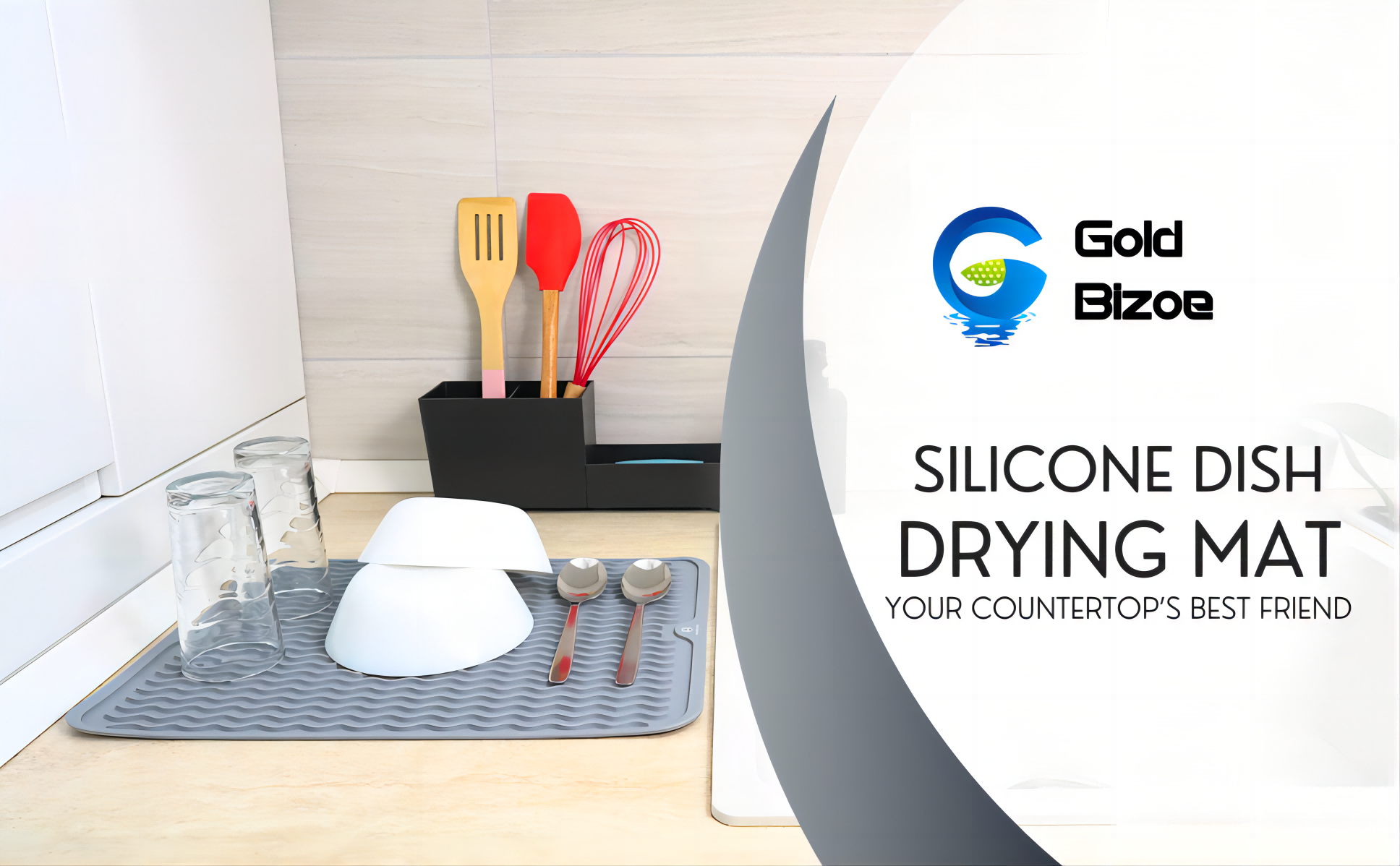 Tapete de secagem de pratos de silicone para balcão de cozinha grande 1 (1)kuk