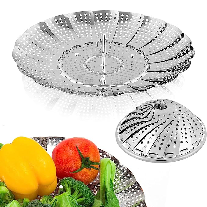 Premium Stainless Steel Veggie Steamer Basket