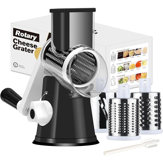 3 in 1 multifunctional rotary cheese grater shredder