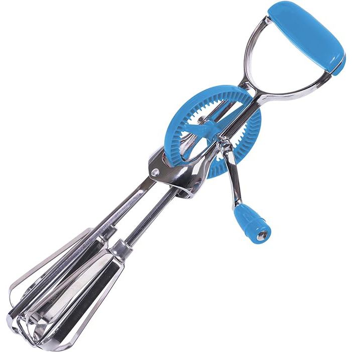 Stainless Steel Rotary Manual Hand Whisk Egg Beater