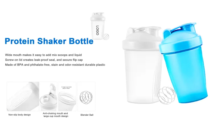 BPA-freie, auslaufsichere Shaker-Flasche für Proteinmischungen