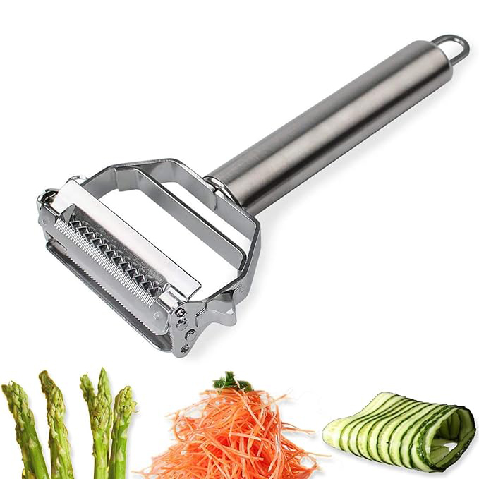 Stainless Steel Blade Vegetable Peeler Julienne Tool