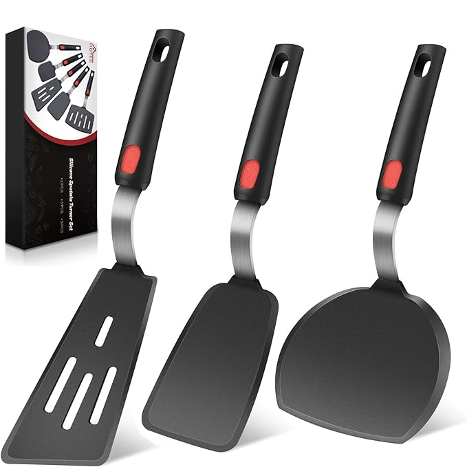 Ensemble de spatules tournantes en silicone