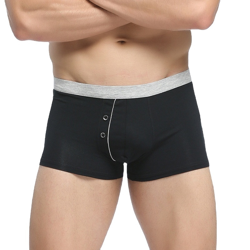 Cueca boxer masculina com logotipo personalizado e cintura baixa