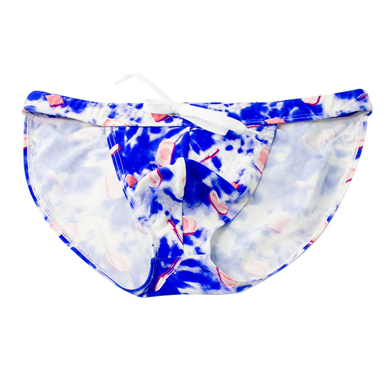 Summer New Printed Men's Seaside Swimming Briefs