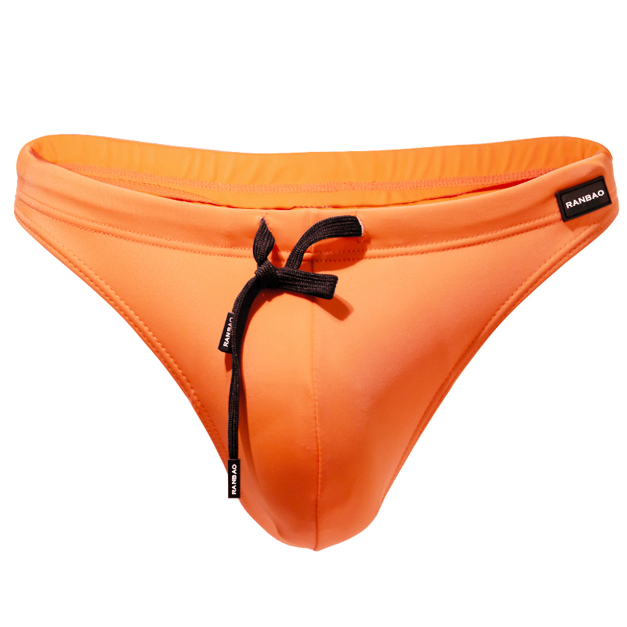 Classic Men's Solid Colour Rubber Elastic For Swimwear