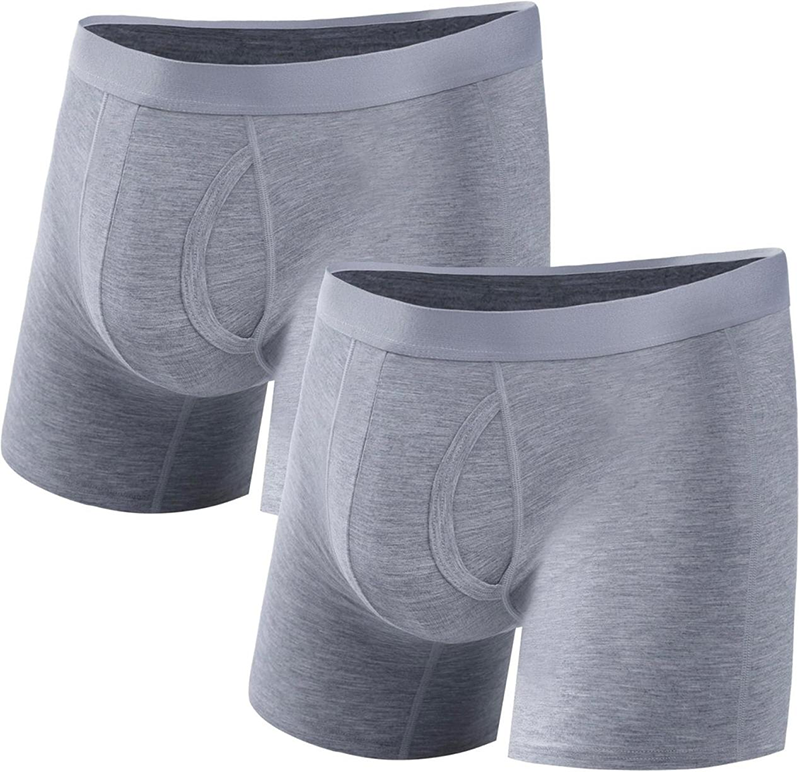 Cueca boxer masculina de algodão Pima anti-atrito e absorvente de umidade