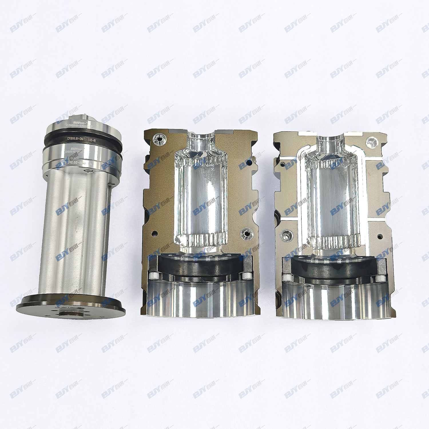 Solid aluminum PET bottle blow mold with excellent thermal conductivity
