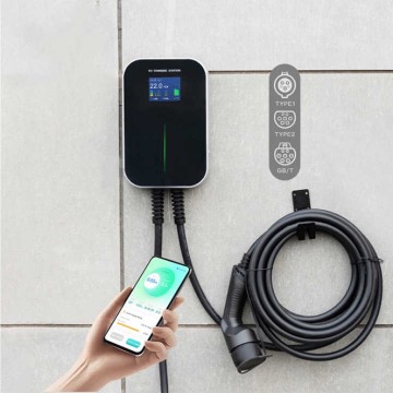 Manufacturer EV Charger 7-22kW 16-32A 1/3 Phase APP OCPP RFID SAE J1772 IEC62196-2 AC Electric Car Charging Station