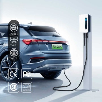 10kw Ev Charger Wall-Mounted Charging Stations 9.6kw Home Commercial Type1 Type2 Gbt Ev Ac Charger Yiwu(F30)