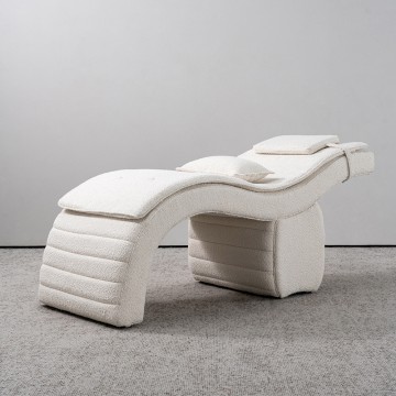 0510A Eyelash Curved Beauty Bed - Lambswool